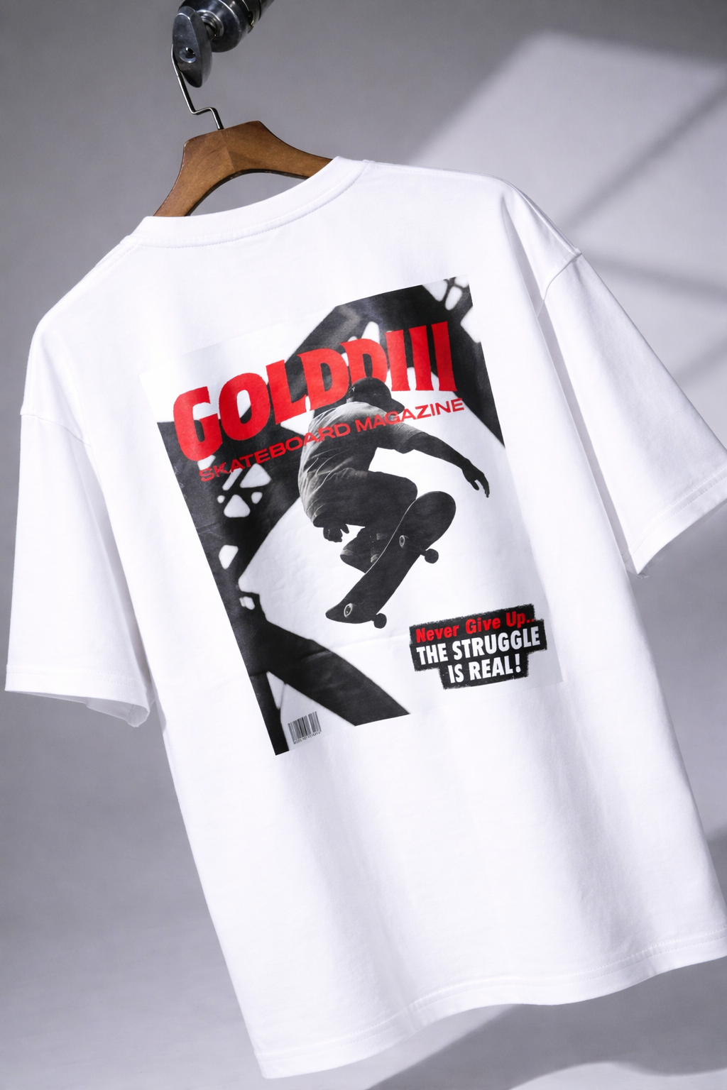 GoldDiii Oversized Long Sleeve Signature Tee – Limited Edition – Heavy 230 GSM - Black / White