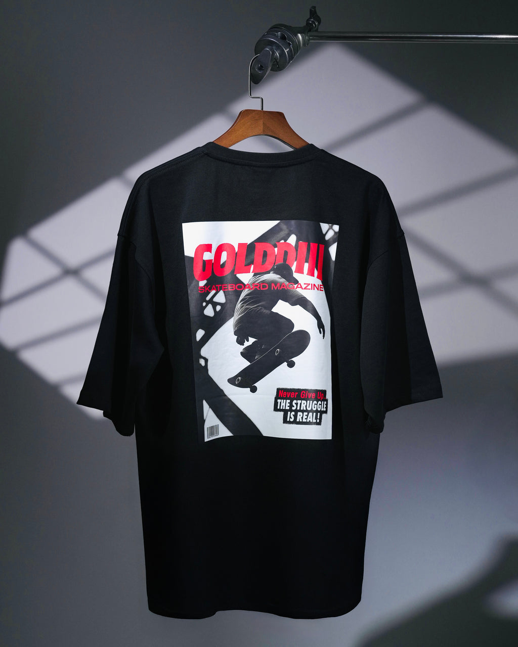 GoldDiii Oversized Long Sleeve Signature Tee – Limited Edition – Heavy 230 GSM - Black / White