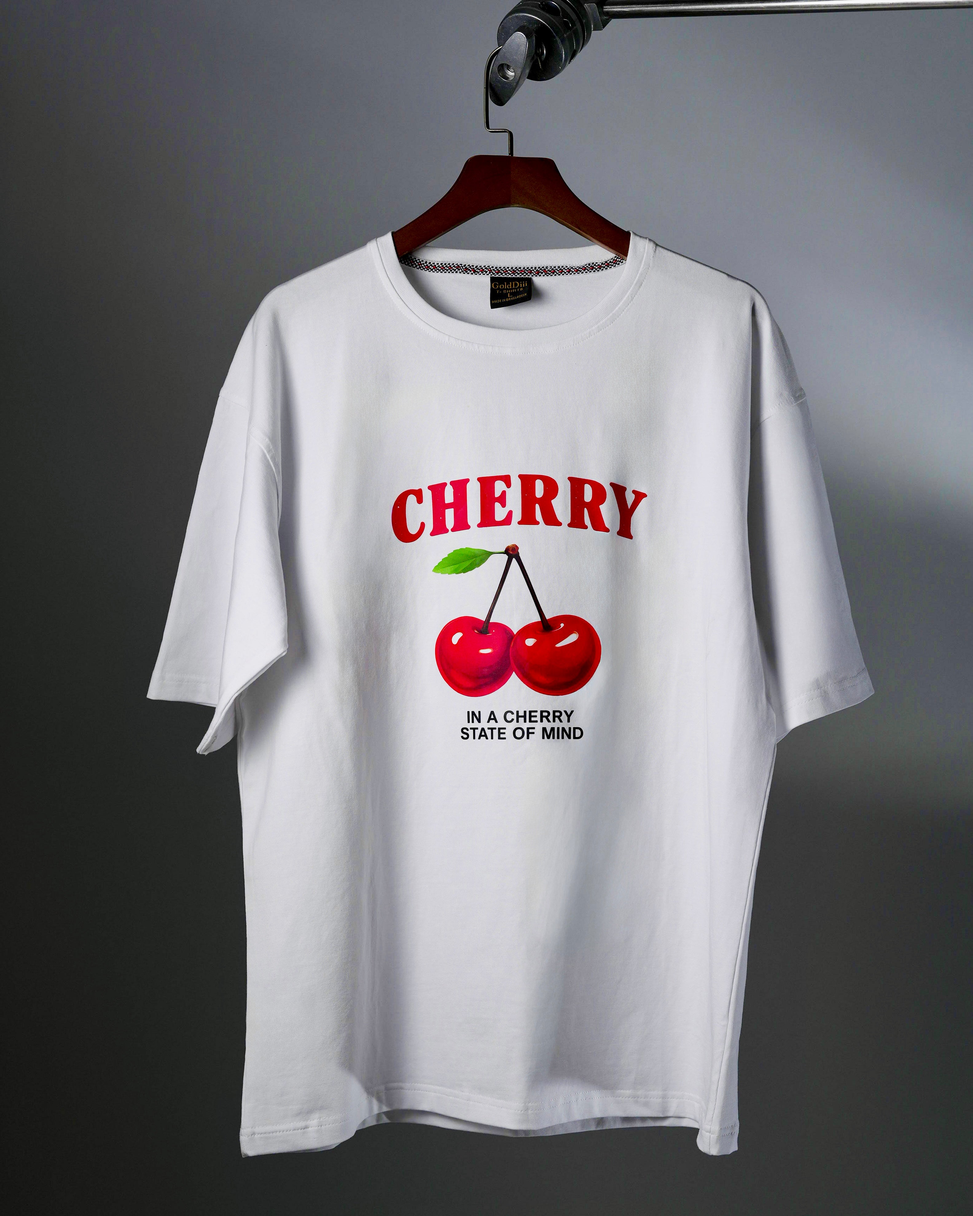 GoldDiii® “Cherry” Premium Relaxed Fit Graphic T-Shirt — 190 GSM