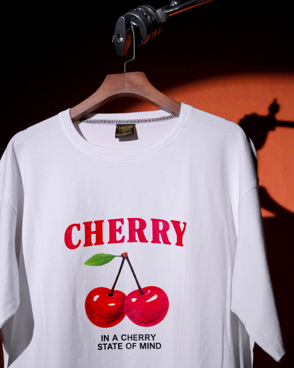 GoldDiii® “Cherry” Premium Relaxed Fit Graphic T-Shirt — 190 GSM