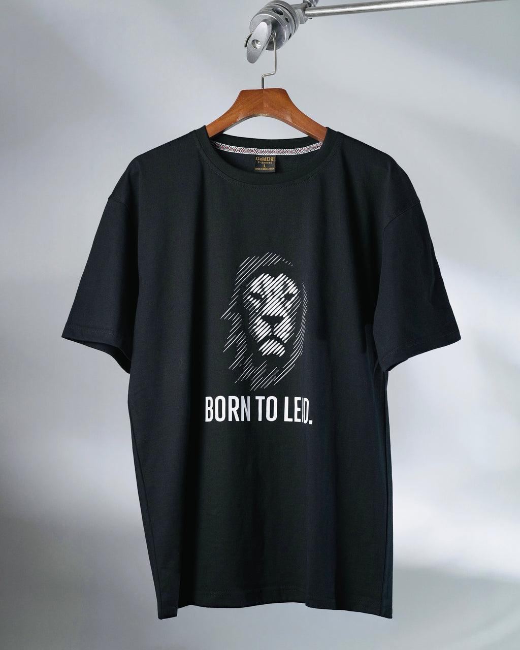 GoldDiii “Born To Lead” Premium Relaxed Fit Graphic T-Shirt — Black