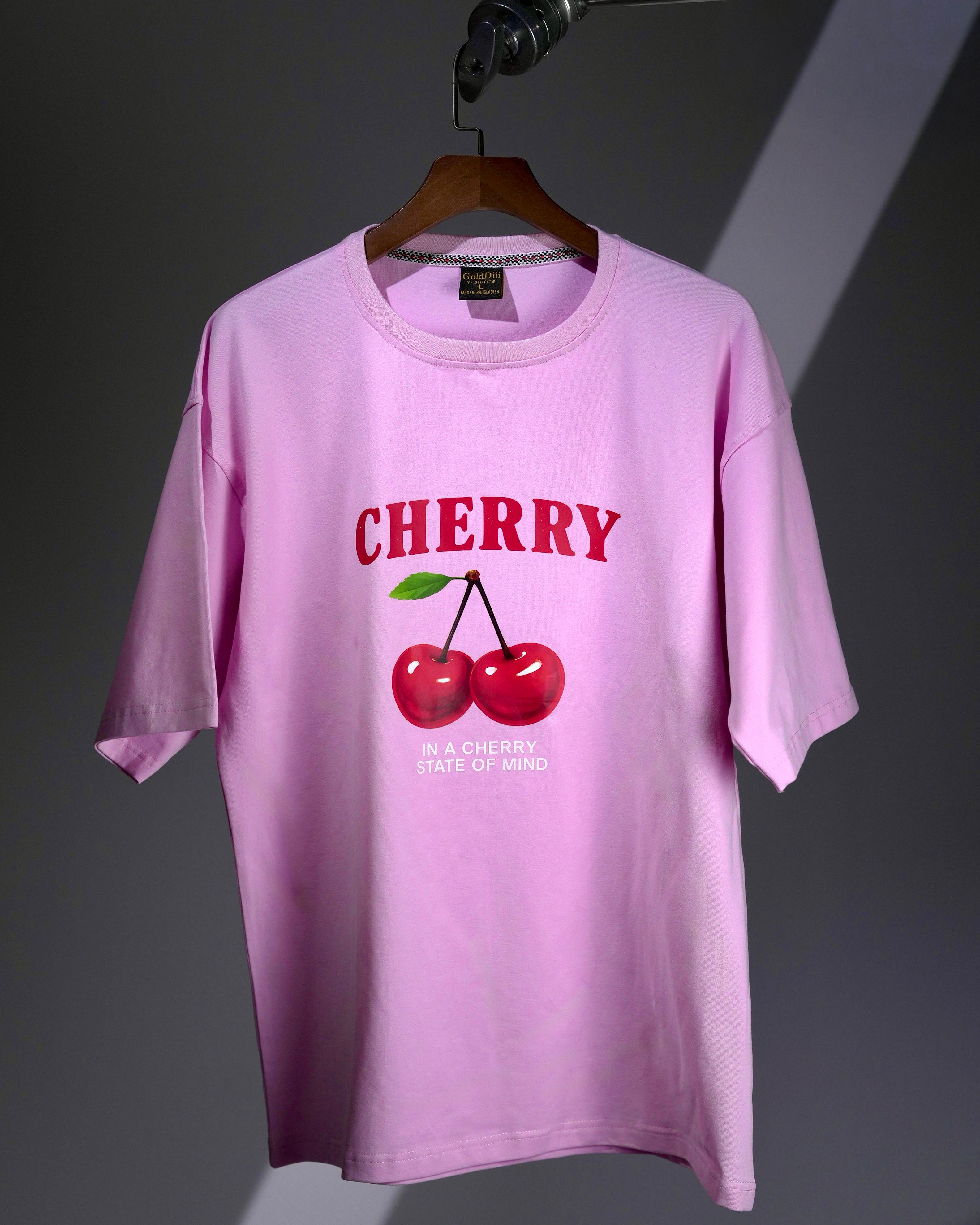 GoldDiii® “Cherry” Premium Relaxed Fit Graphic T-Shirt — 190 GSM