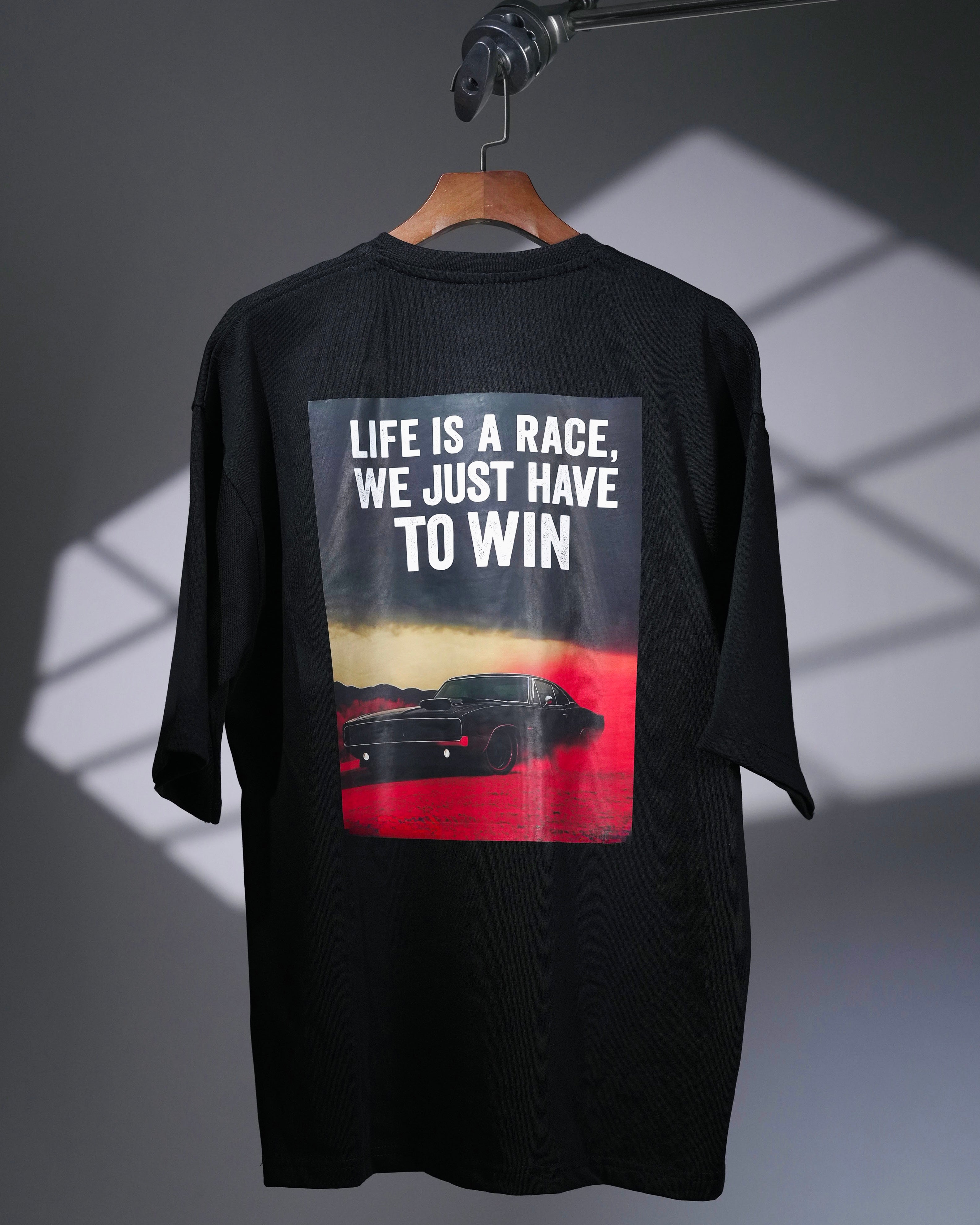 GoldDiii Oversized Motivational Graphic T-Shirt — Front & Back Print — Heavy 230 GSM