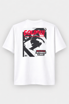 GoldDiii Oversized Long Sleeve Signature Tee – Limited Edition – Heavy 230 GSM - Black / White