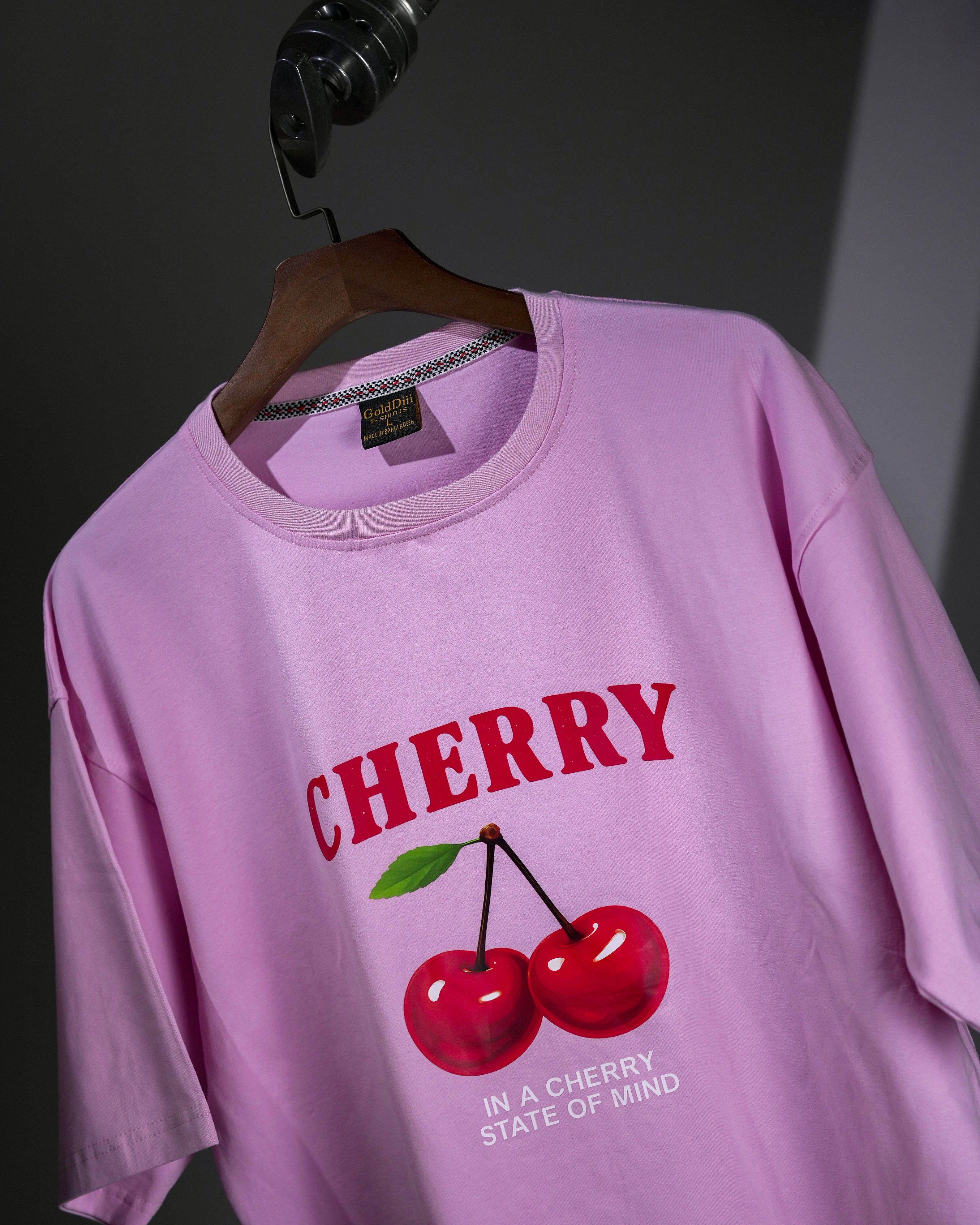 GoldDiii® “Cherry” Premium Relaxed Fit Graphic T-Shirt — 190 GSM