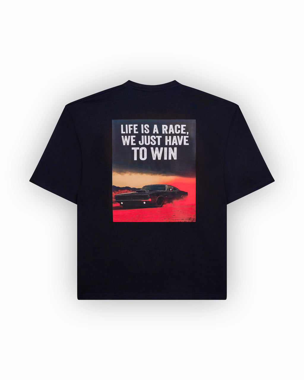 GoldDiii Oversized Motivational Graphic T-Shirt — Front & Back Print — Heavy 230 GSM