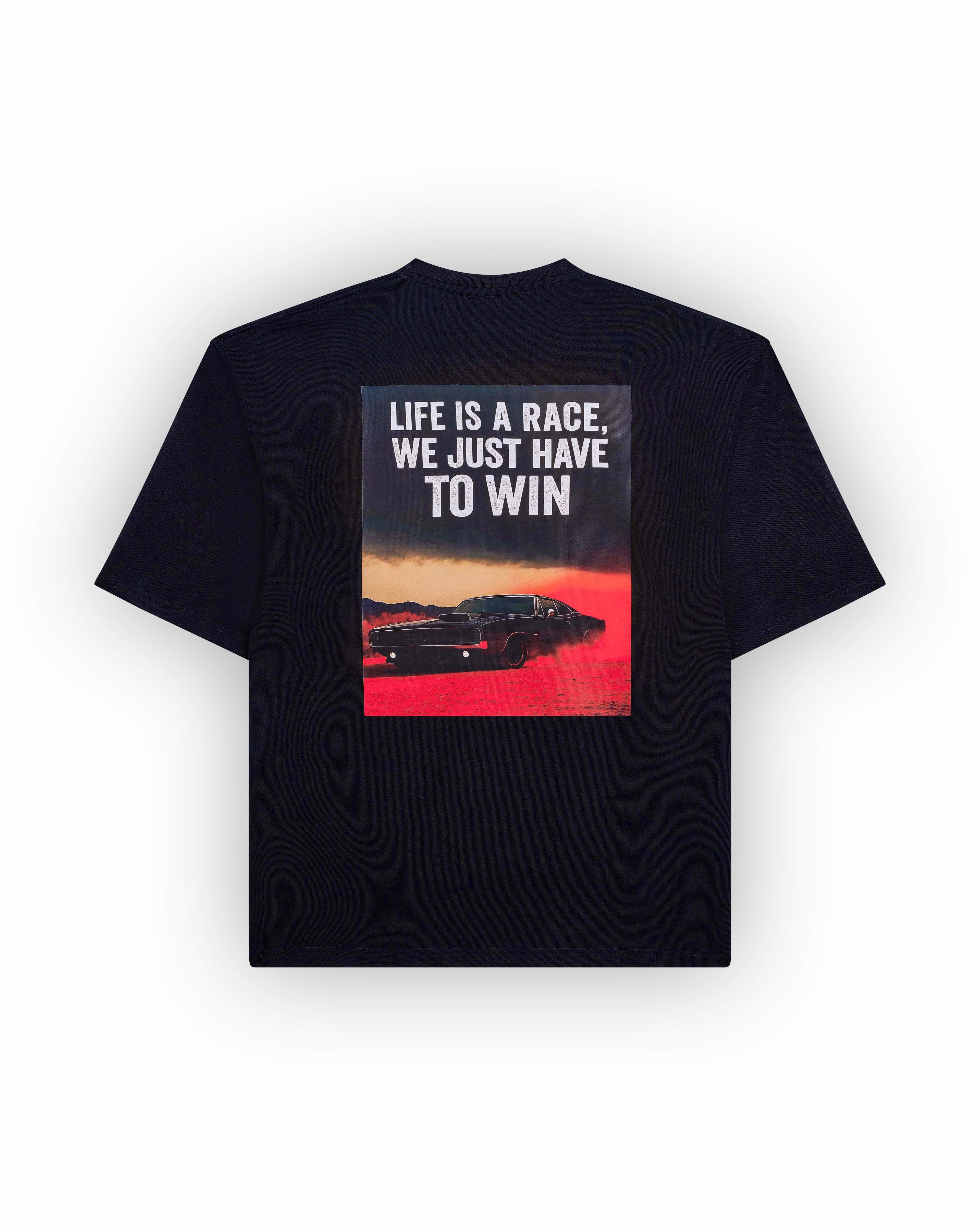 GoldDiii Oversized Motivational Graphic T-Shirt — Front & Back Print — Heavy 230 GSM