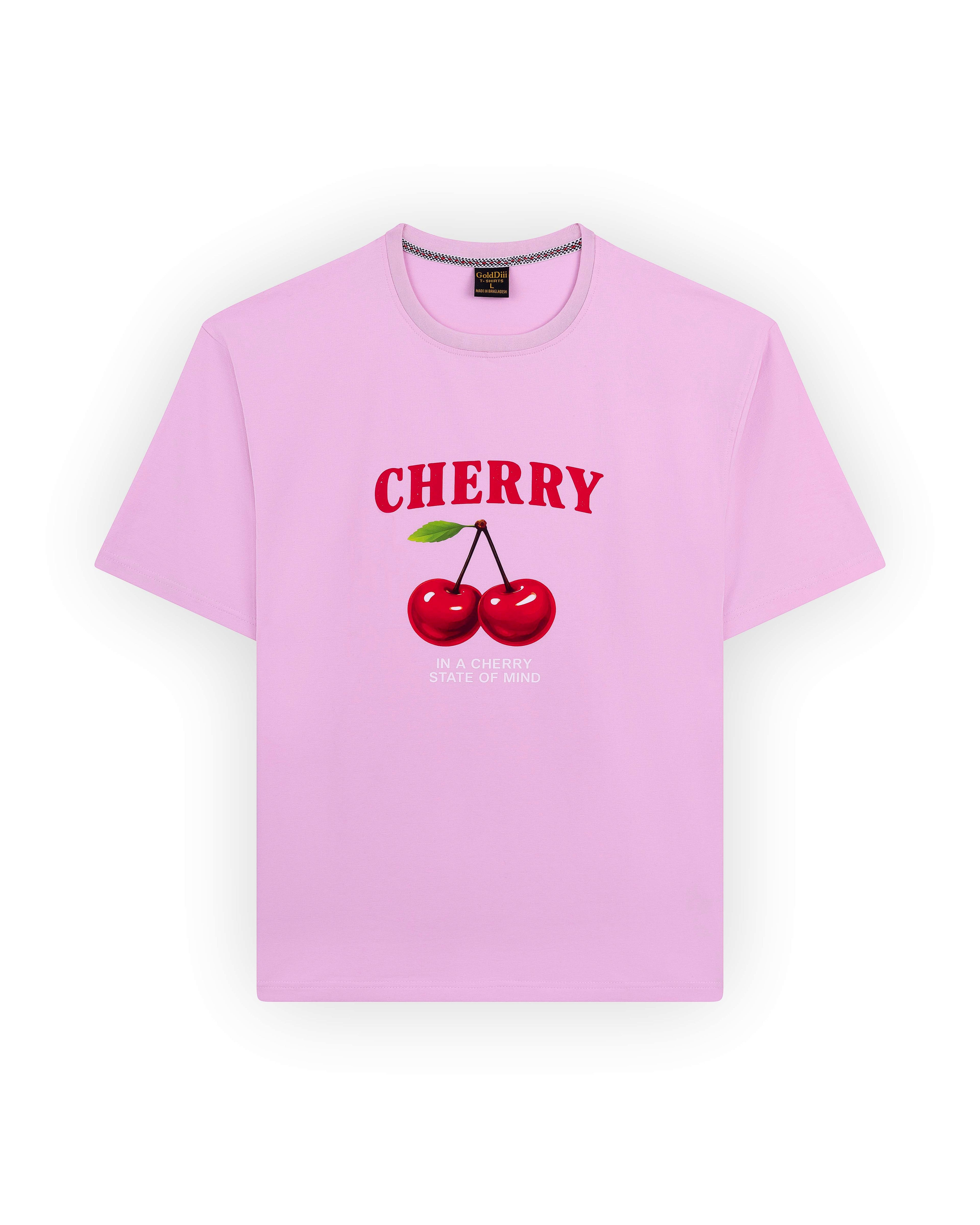 GoldDiii® “Cherry” Premium Relaxed Fit Graphic T-Shirt — 190 GSM