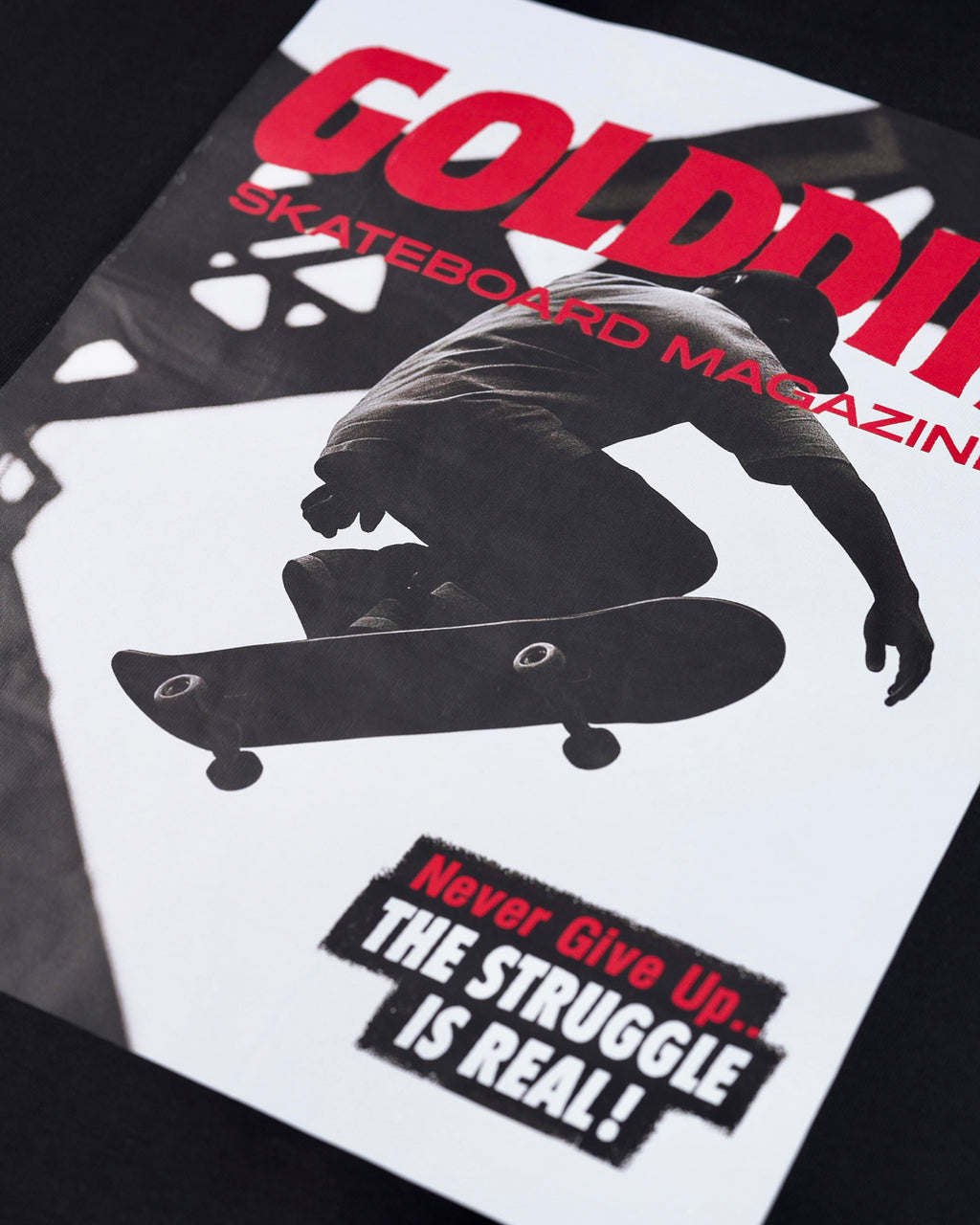 GoldDiii Oversized Long Sleeve Signature Tee – Limited Edition – Heavy 230 GSM - Black / White