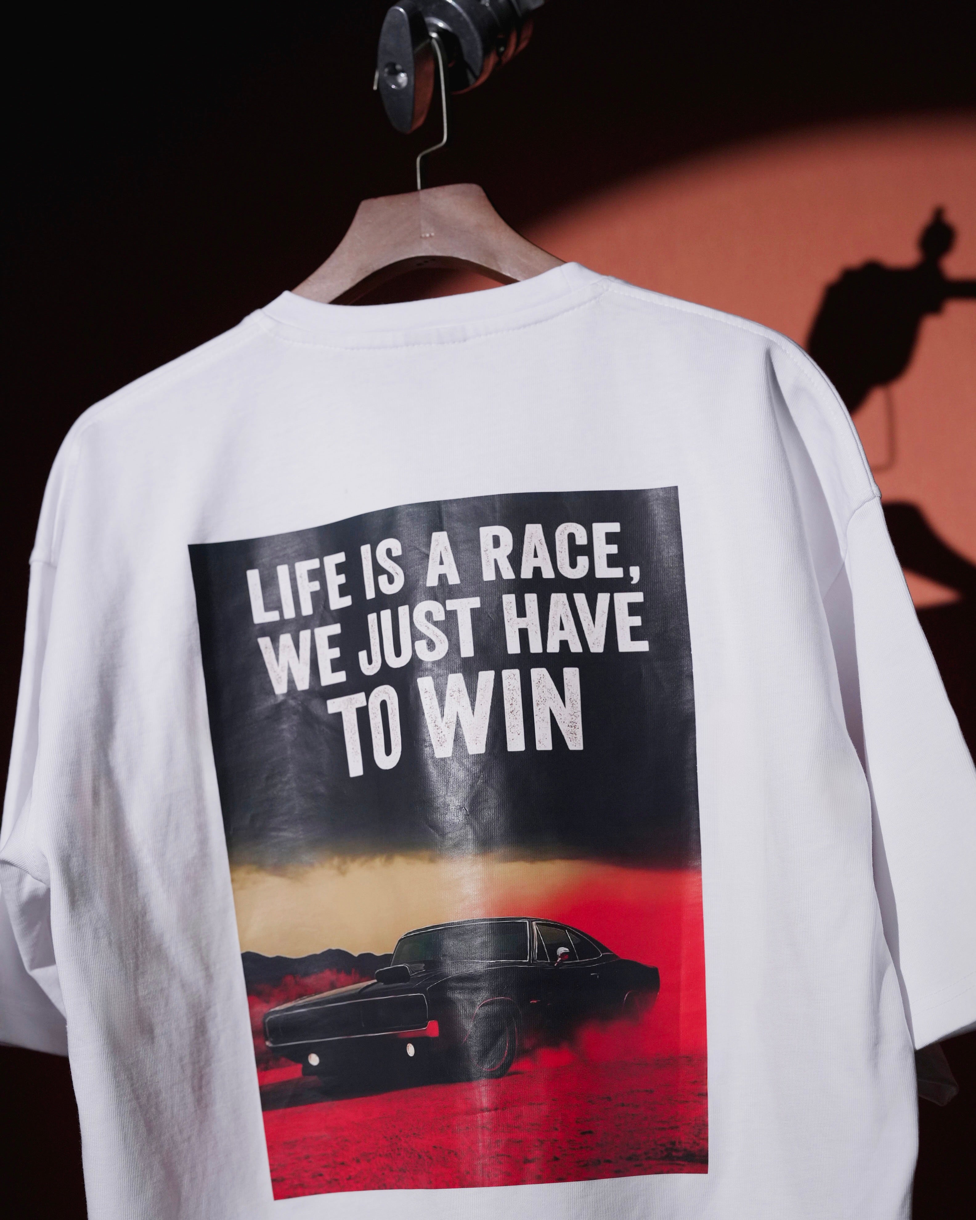 GoldDiii Oversized Motivational Graphic T-Shirt — Front & Back Print — Heavy 230 GSM