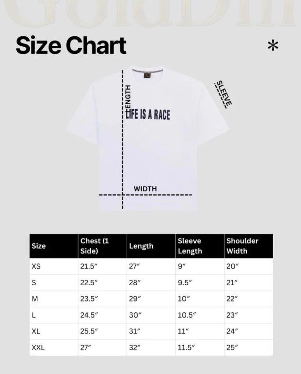 GoldDiii Oversized Motivational Graphic T-Shirt — Front & Back Print — Heavy 230 GSM