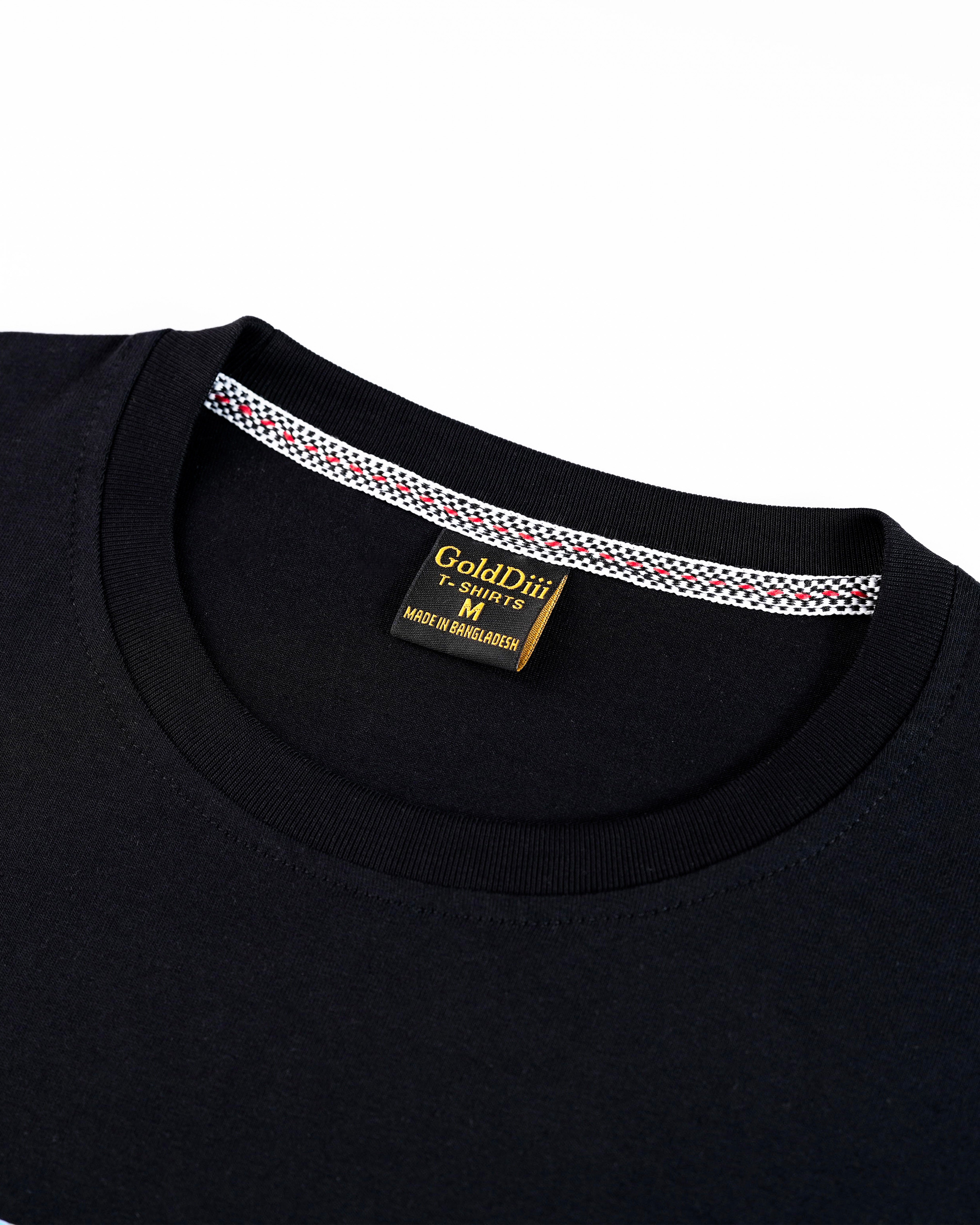 GoldDiii “Born To Lead” Premium Relaxed Fit Graphic T-Shirt — Black