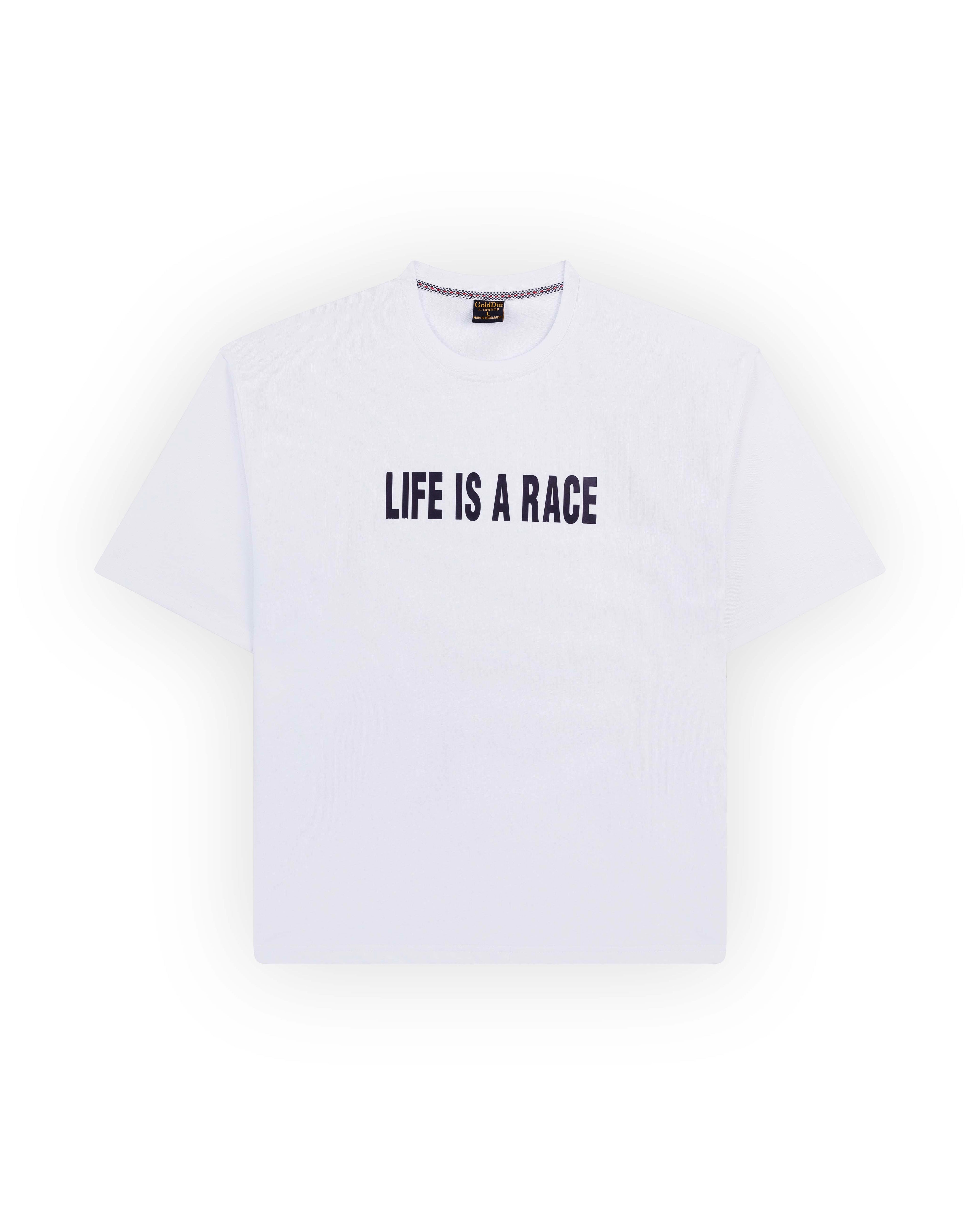 GoldDiii Oversized Motivational Graphic T-Shirt — Front & Back Print — Heavy 230 GSM