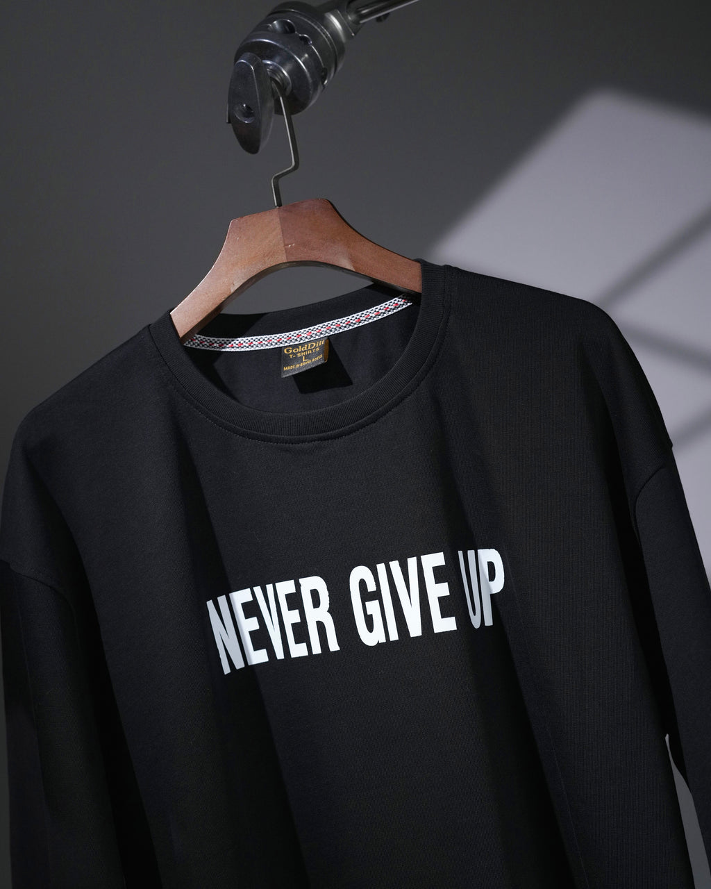 GoldDiii Oversized Long Sleeve Signature Tee – Limited Edition – Heavy 230 GSM - Black / White