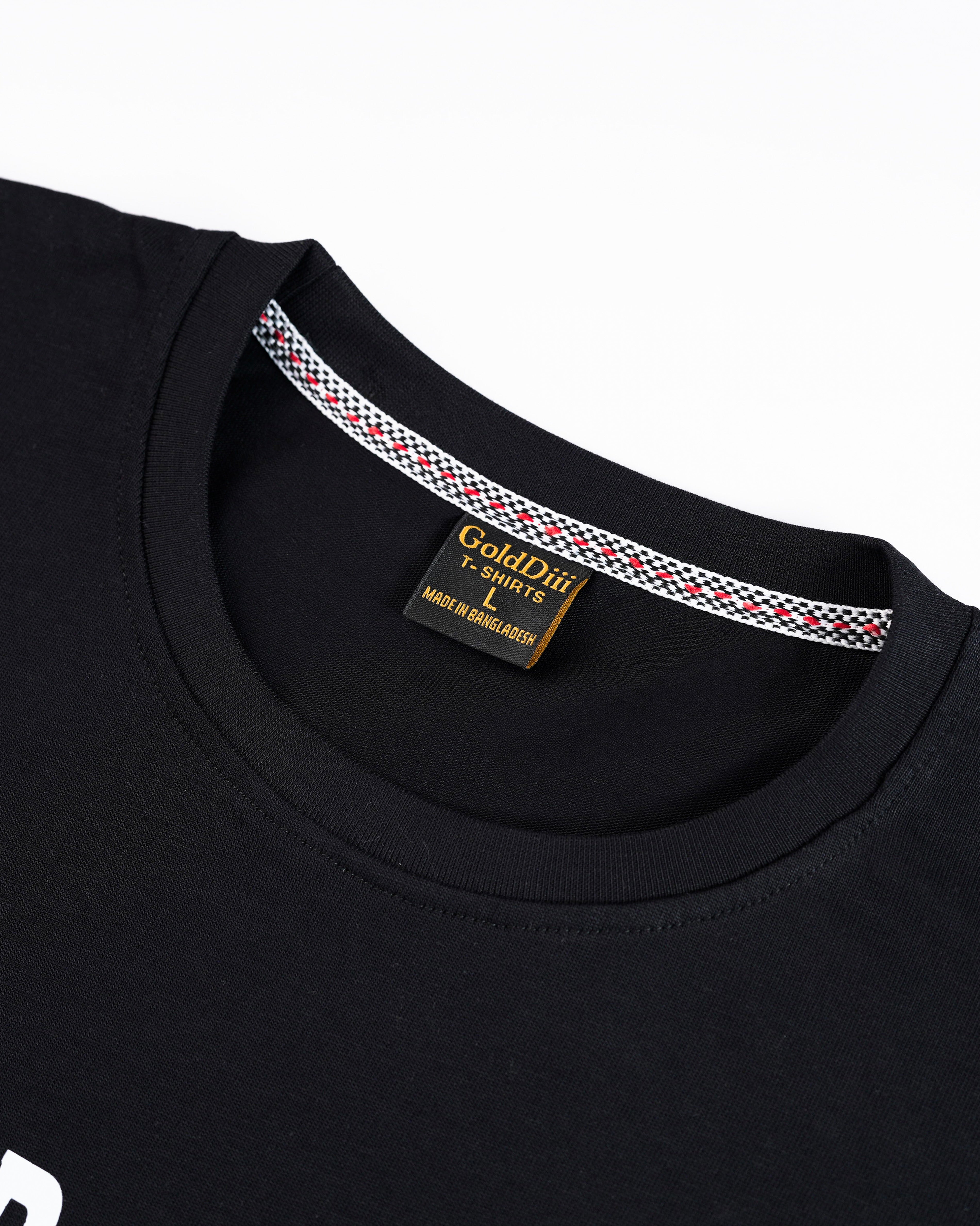 GoldDiii Oversized Long Sleeve Signature Tee – Limited Edition – Heavy 230 GSM - Black / White