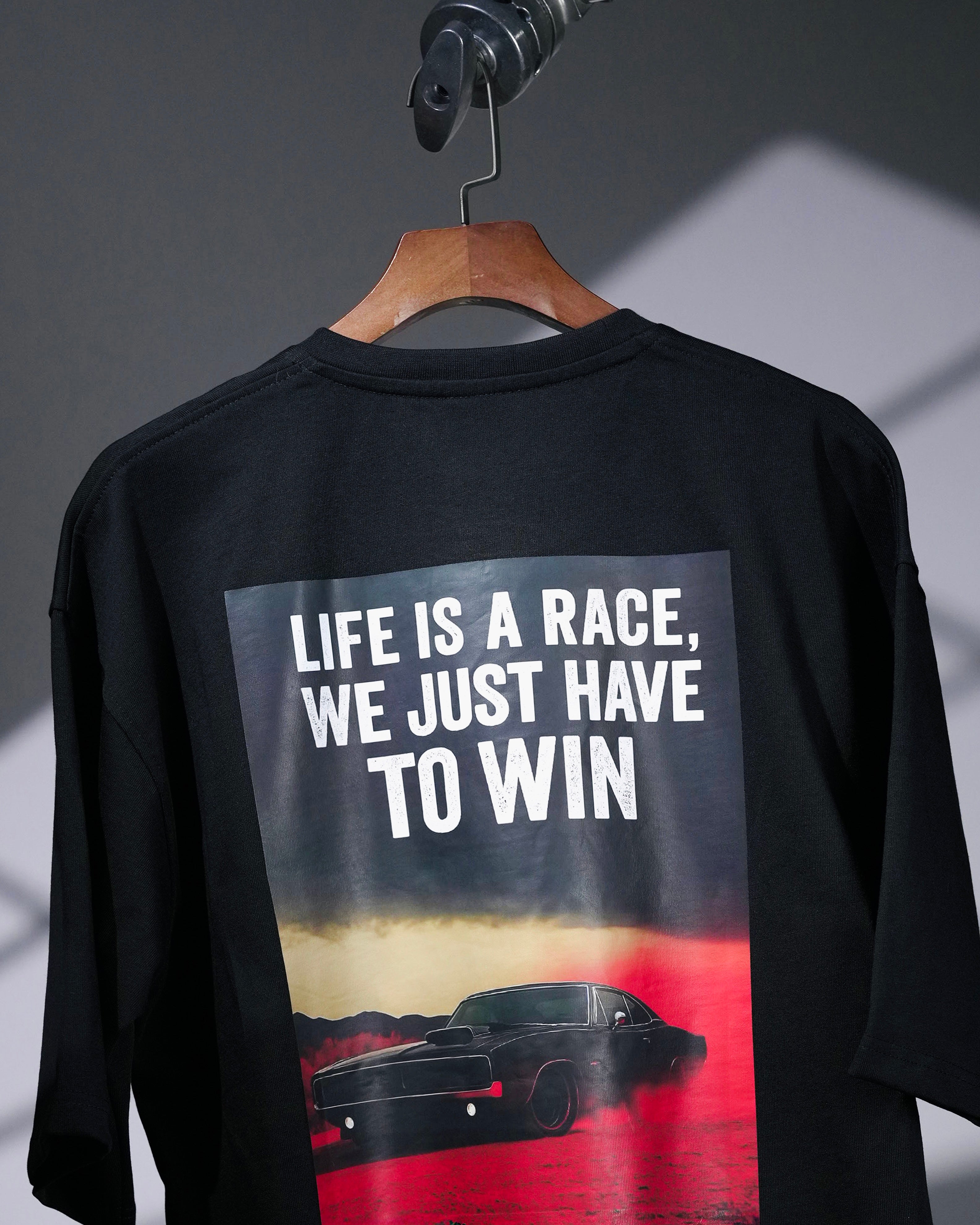 GoldDiii Oversized Motivational Graphic T-Shirt — Front & Back Print — Heavy 230 GSM